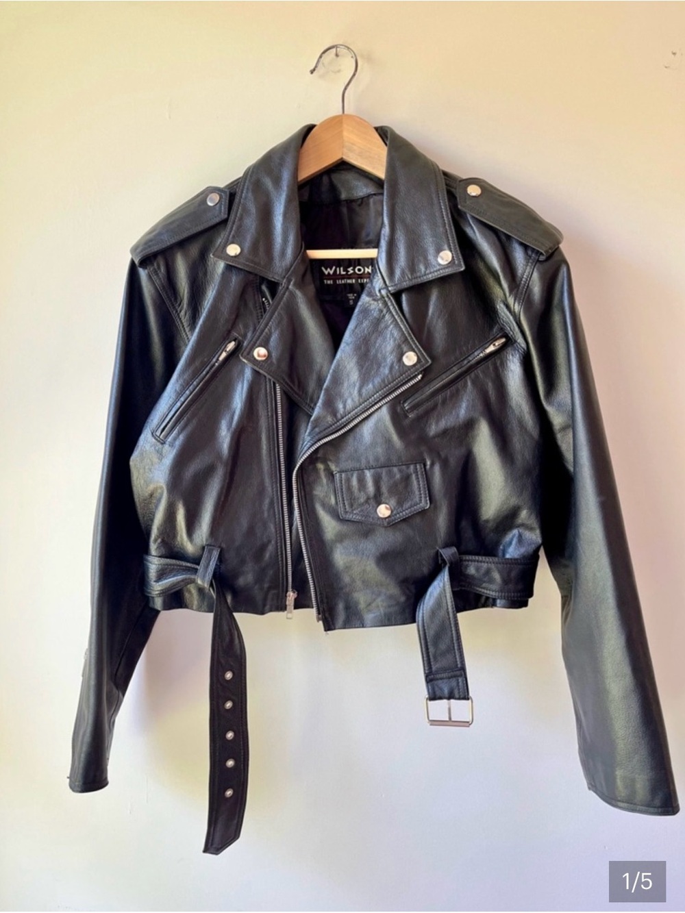 Wilson Classic Black Leather Women’s Biker Jacket